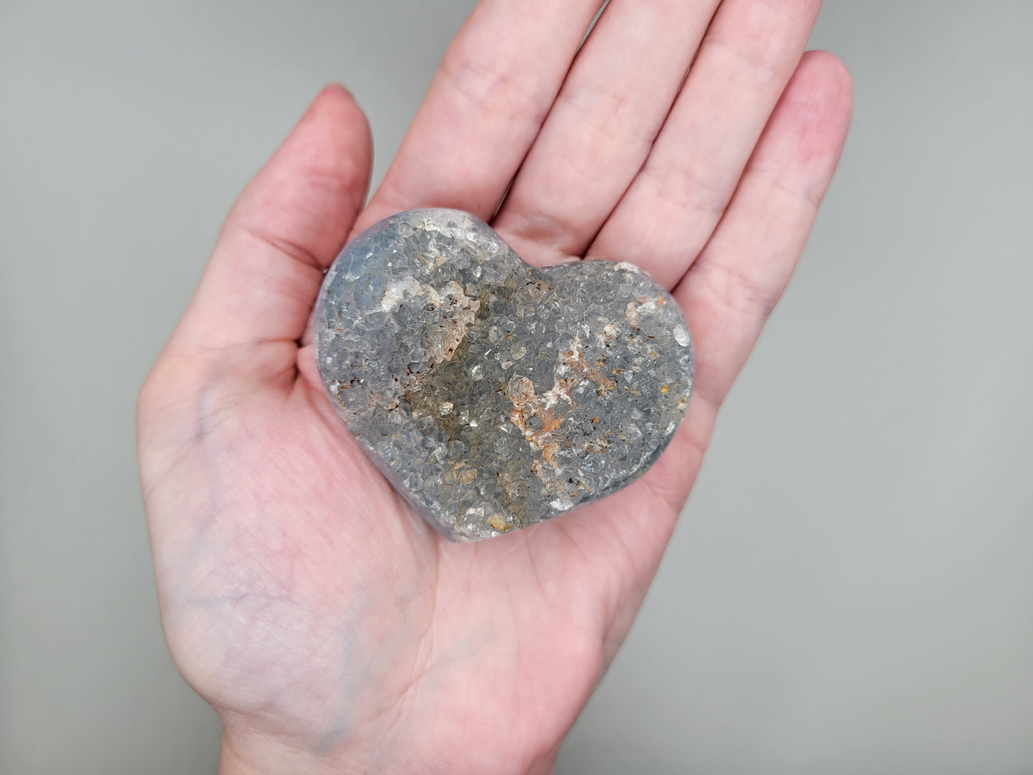Agate Drusy Heart