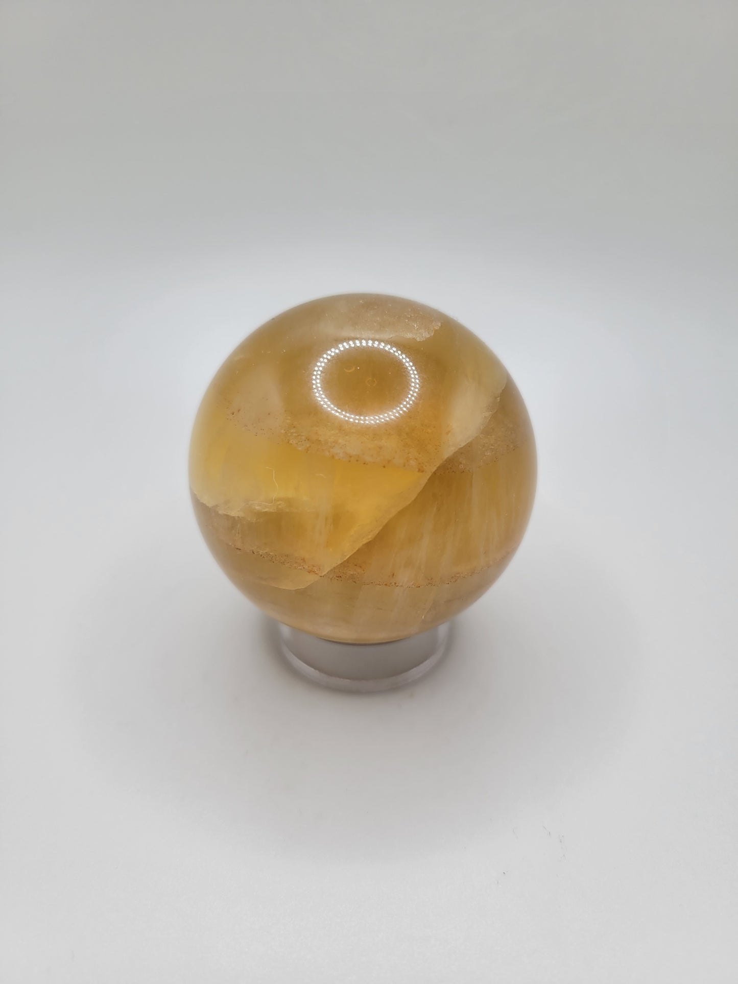 Amber Fluorite Sphere
