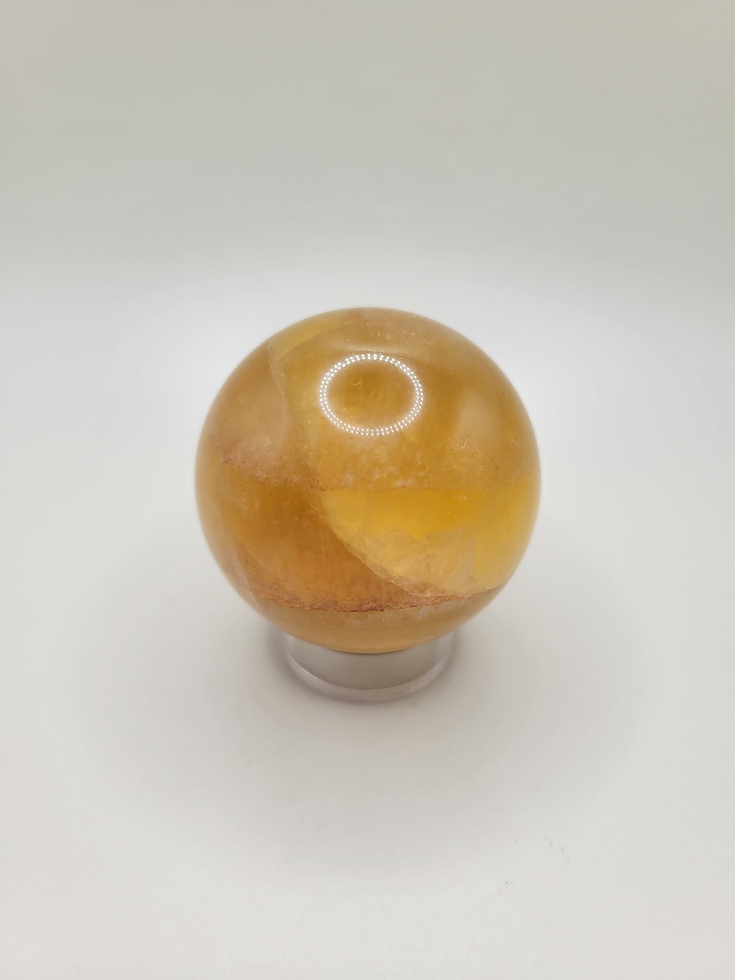 Amber Fluorite Sphere
