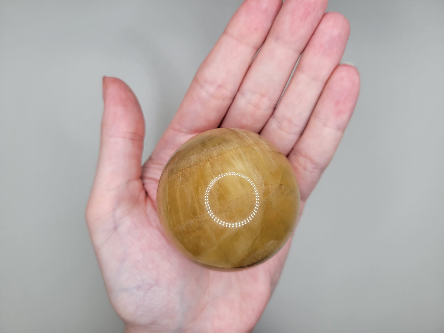 Amber Fluorite Sphere