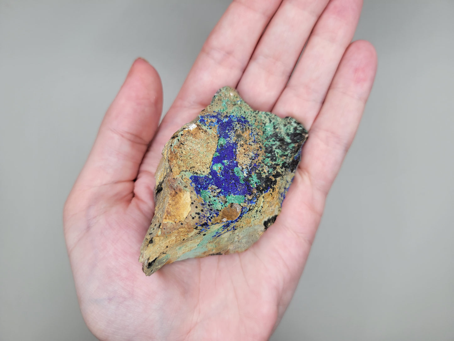 Azurite on Matrix Freeform