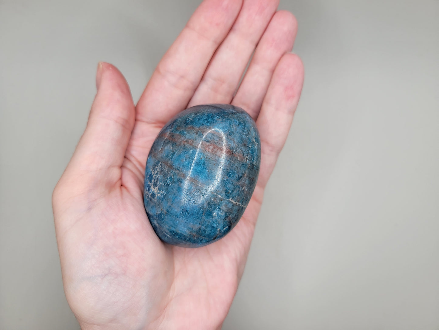 Blue Apatite Palm Stone