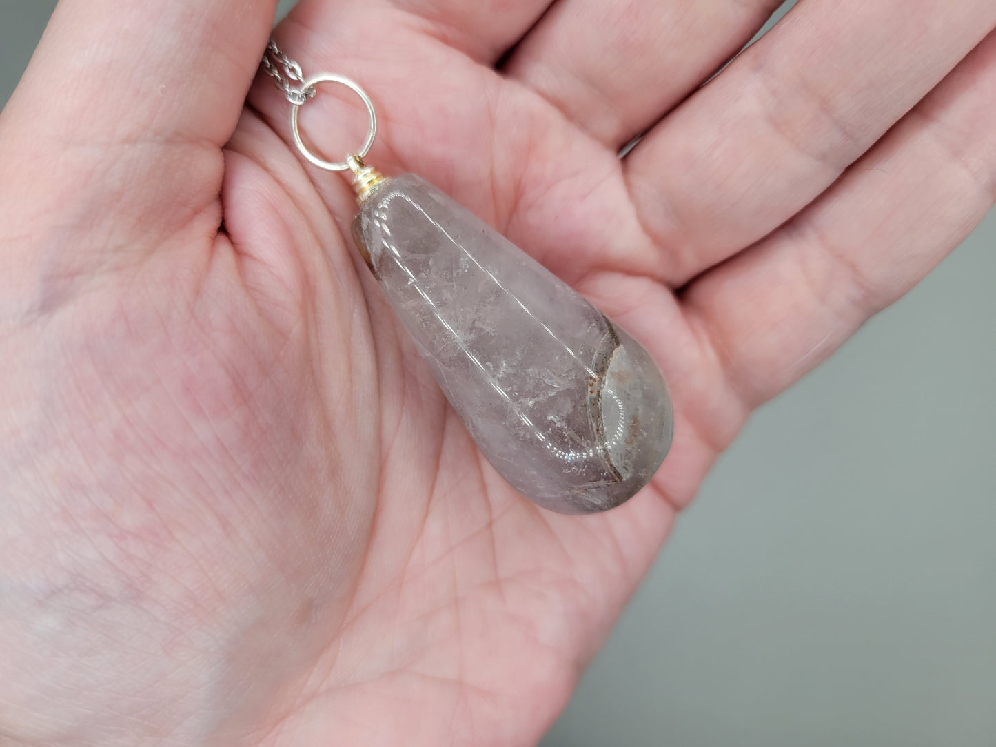 Smoky Quartz Pendant and Chain Set