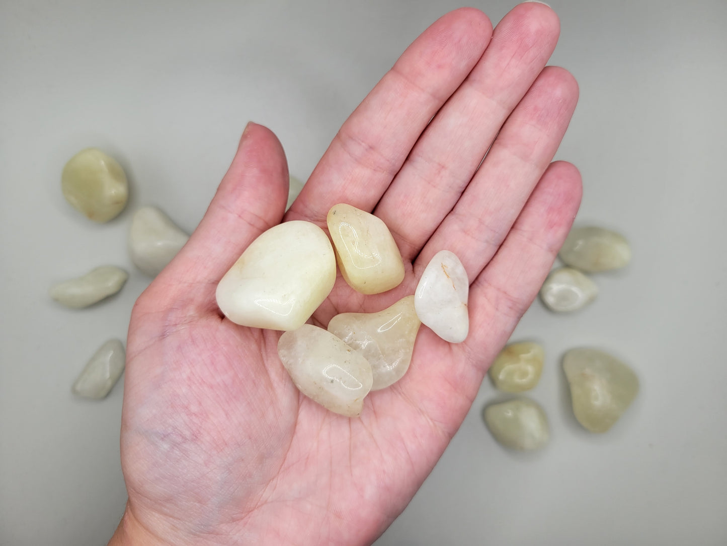 Sulfur Quartz Tumbles