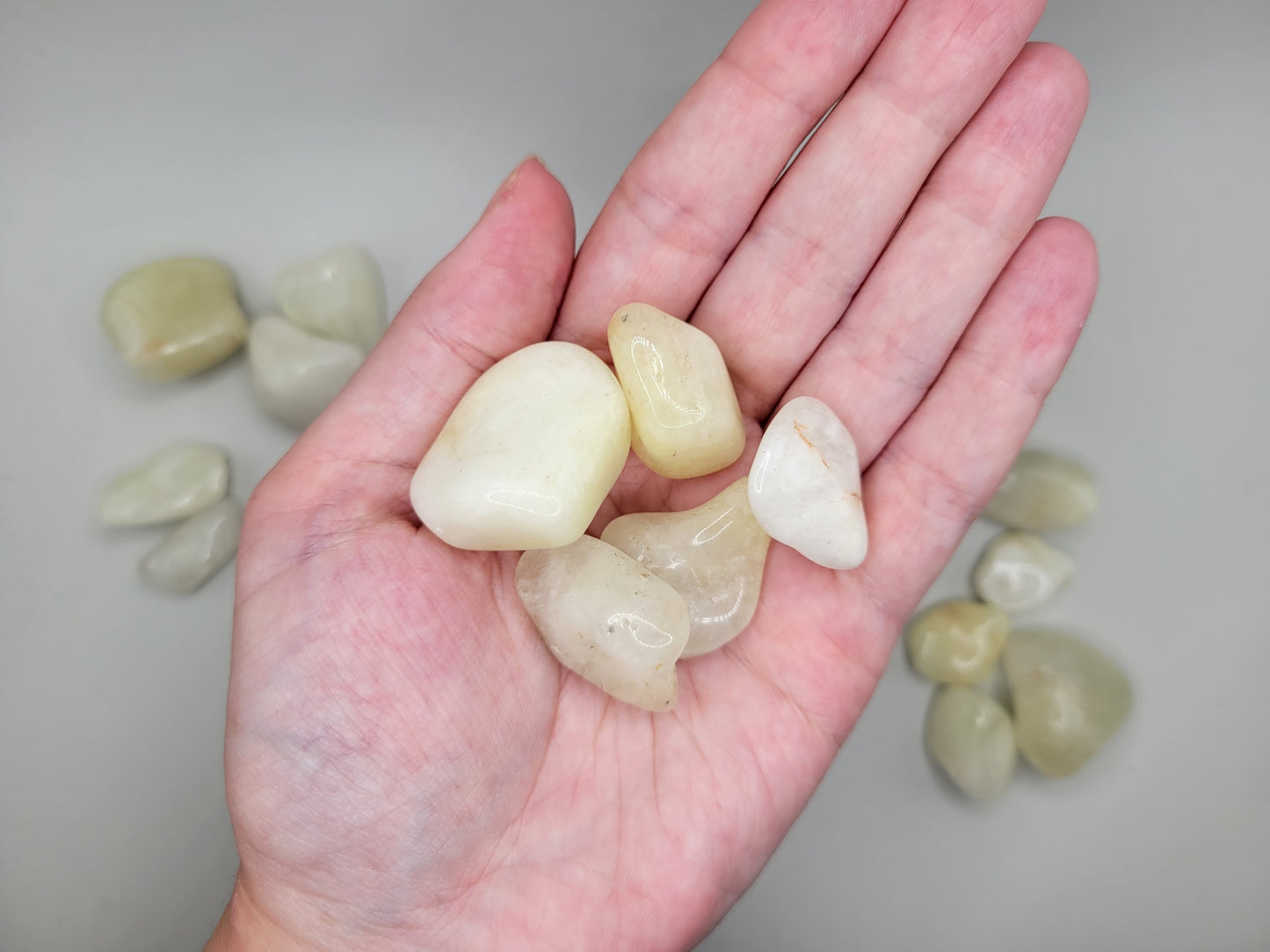 Sulfur Quartz Tumbles