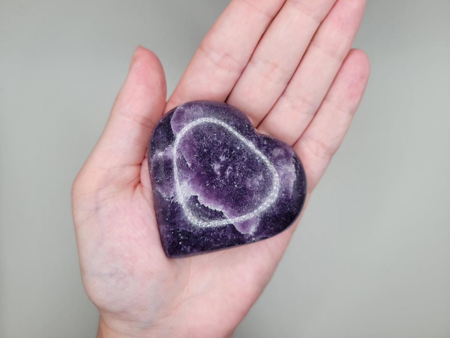 Lepidolite Heart