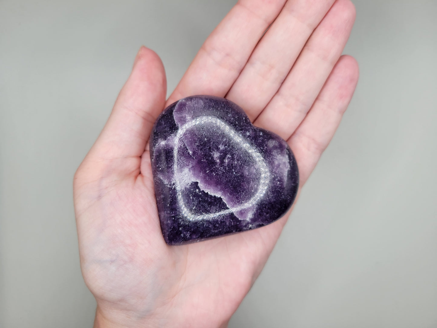 Lepidolite Heart