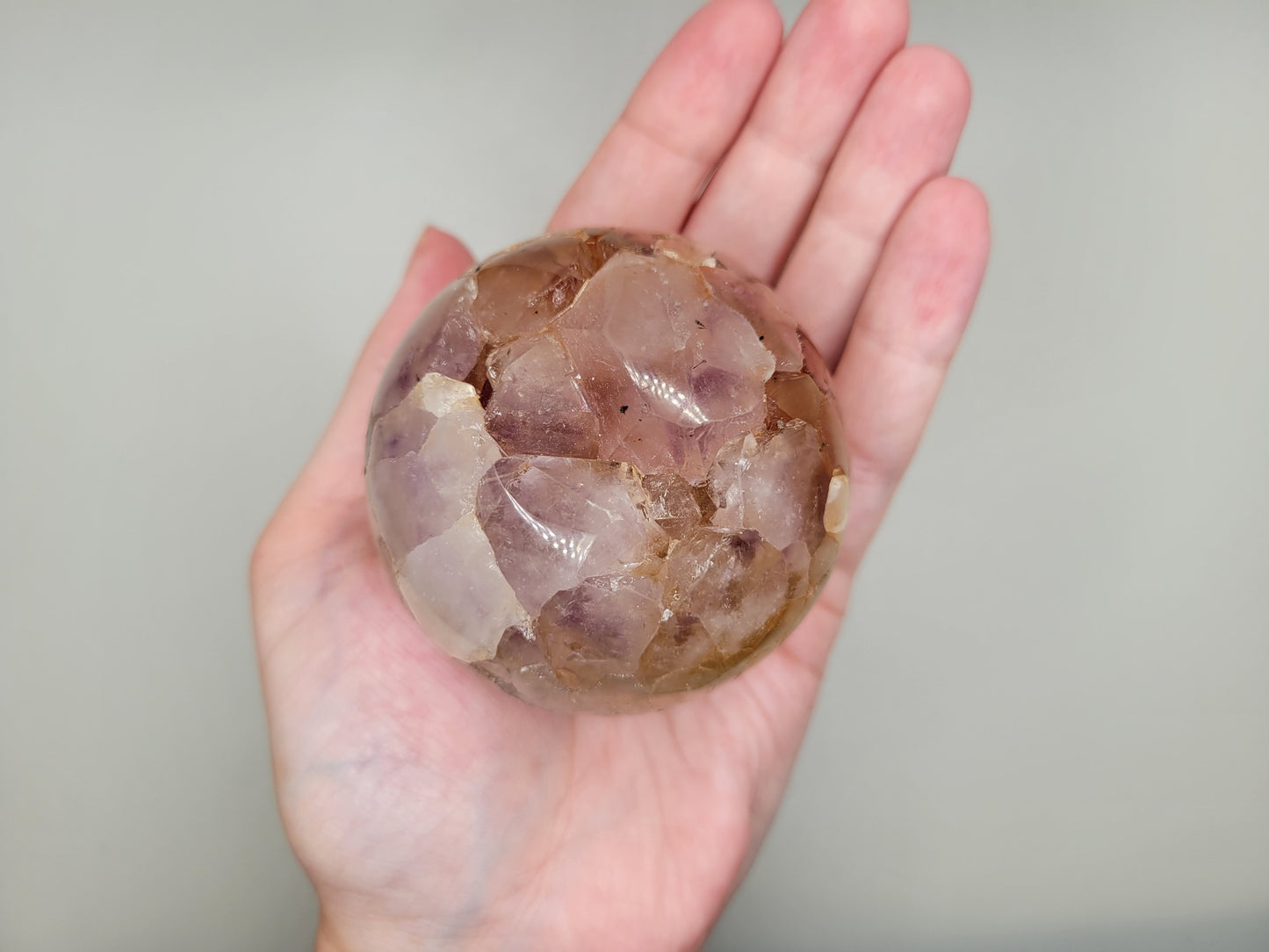 Amethyst Golden Healer Sphere