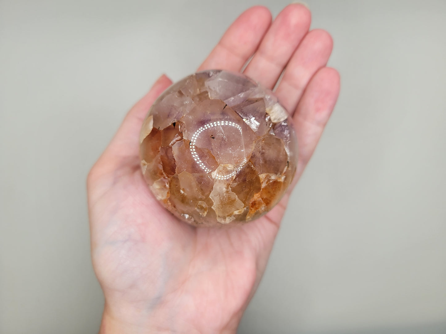 Amethyst Golden Healer Sphere