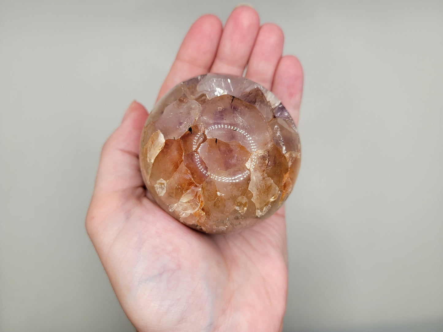Amethyst Golden Healer Sphere