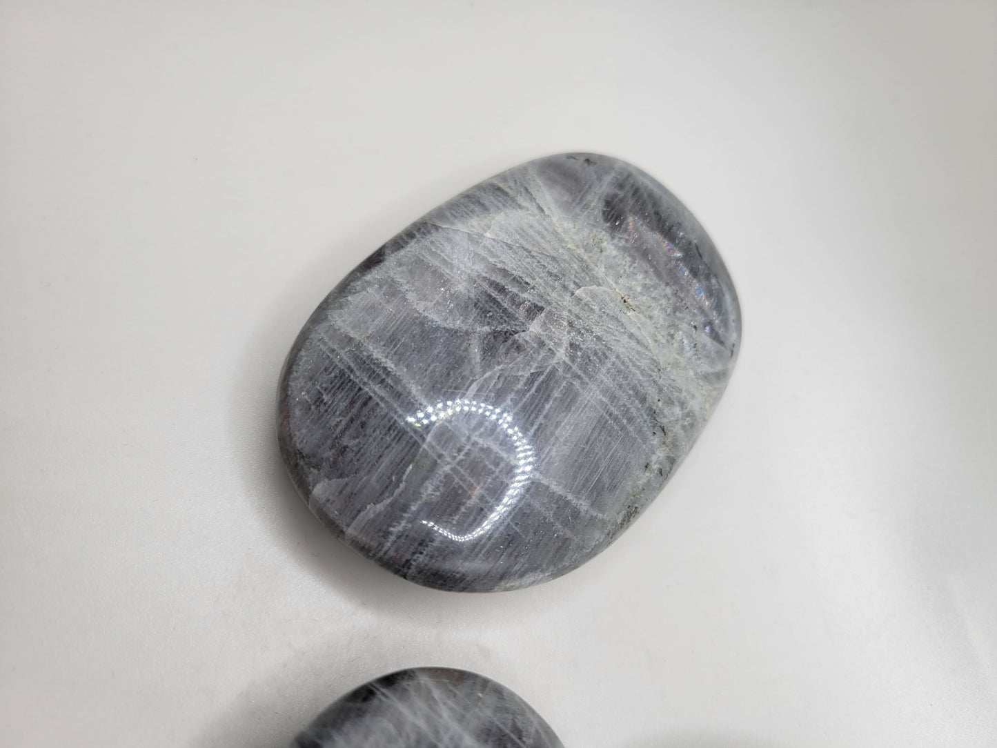 Labradorite Palm Stones - Purple & Orange Flash