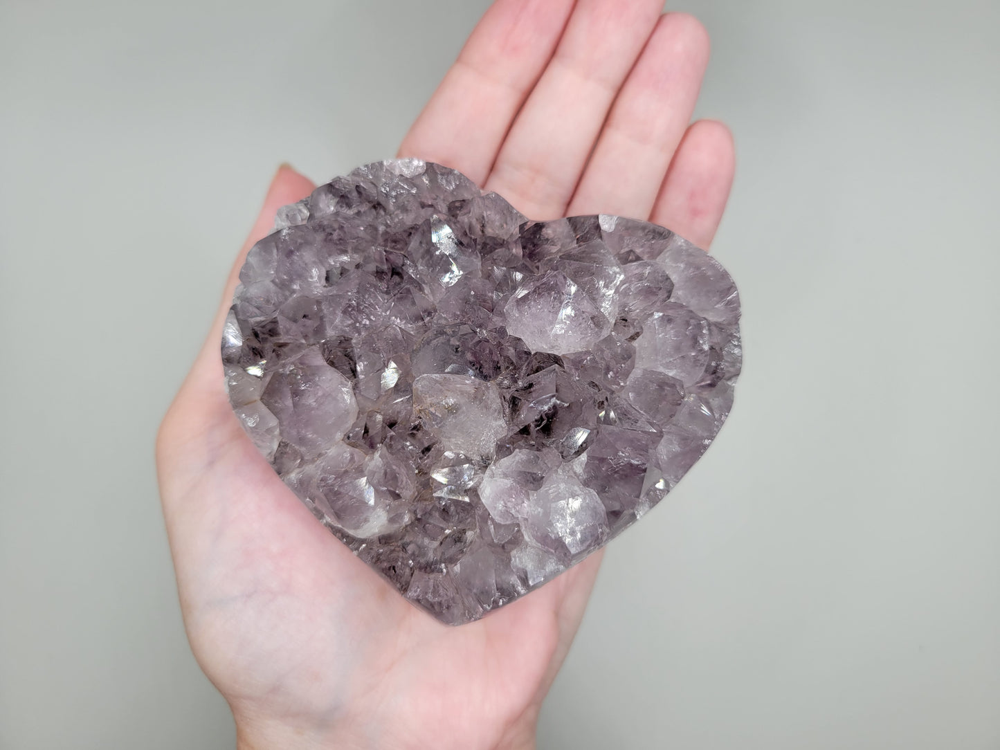 Amethyst Drusy Heart