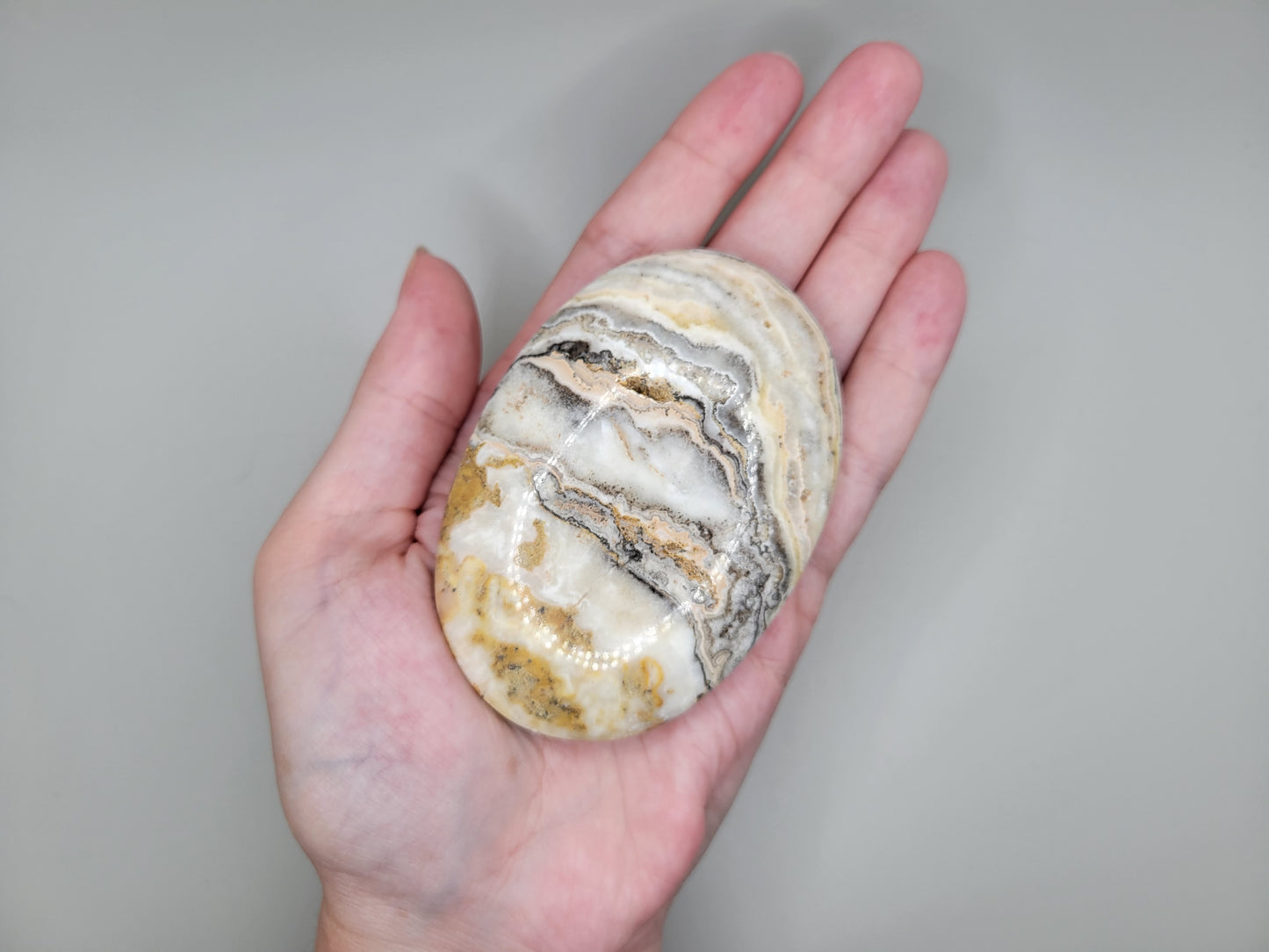 Bumblebee Calcite Palm Stone