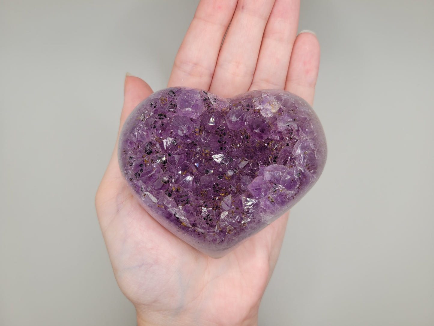 Amethyst Drusy Heart