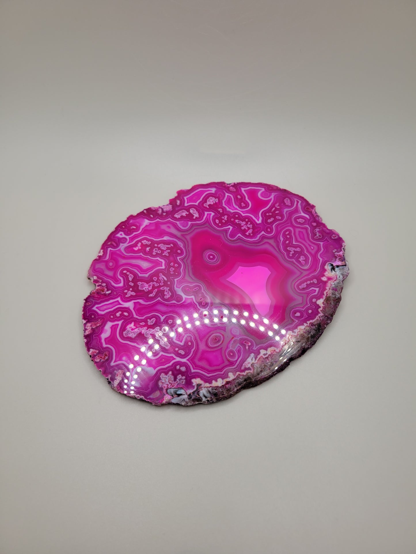 Dyed Pink Agate Slice