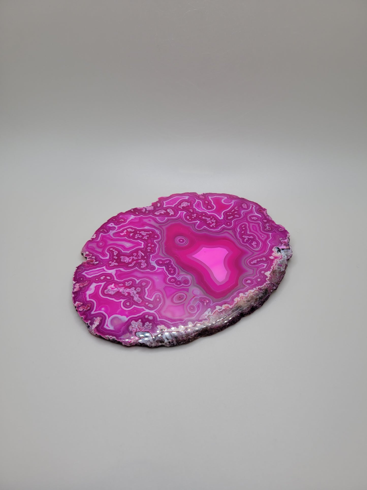 Dyed Pink Agate Slice