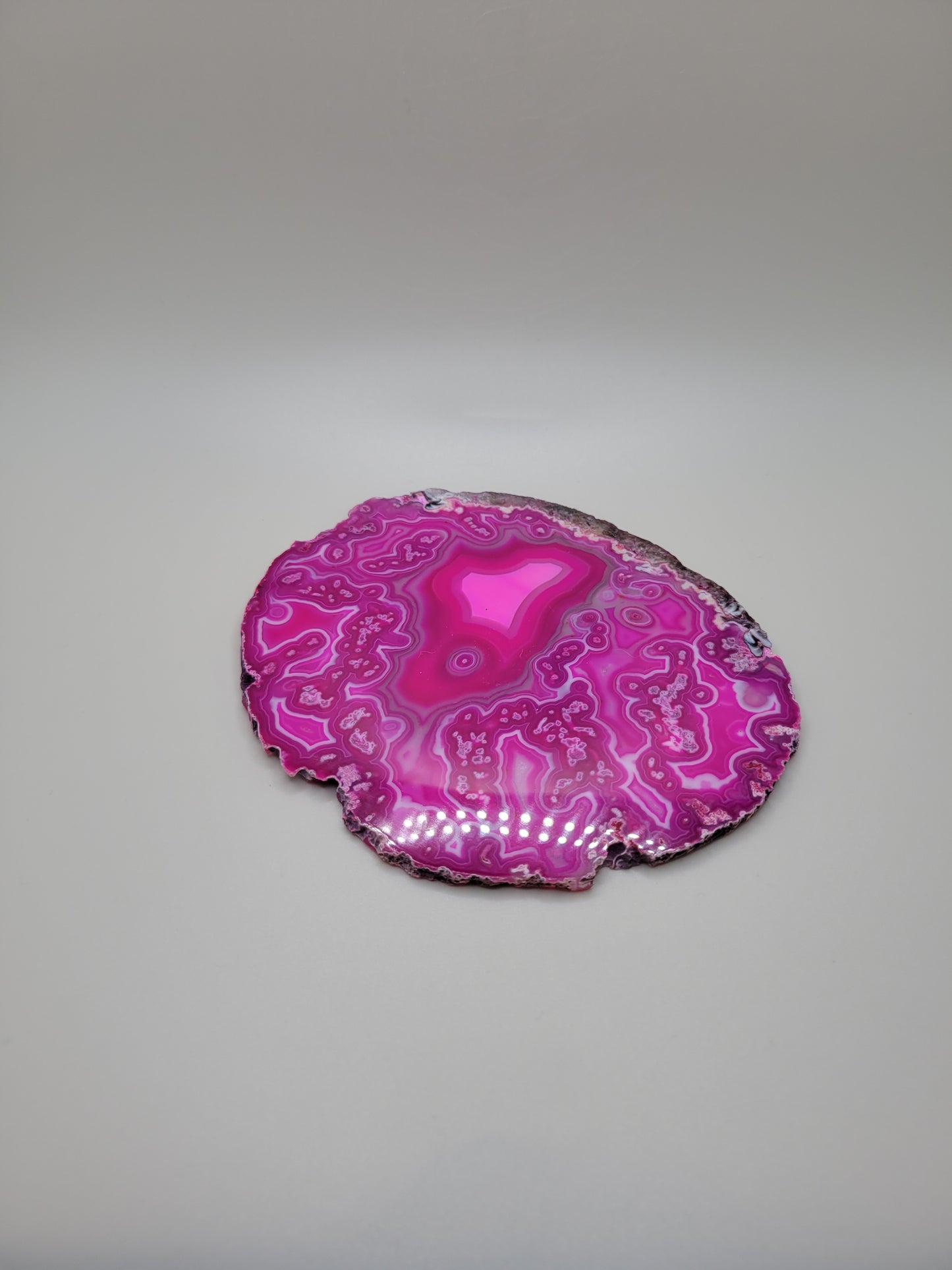 Dyed Pink Agate Slice
