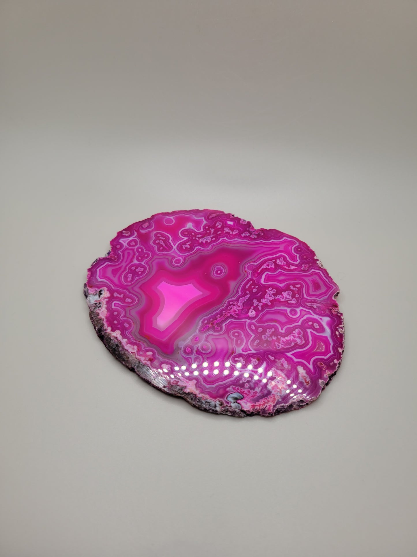 Dyed Pink Agate Slice