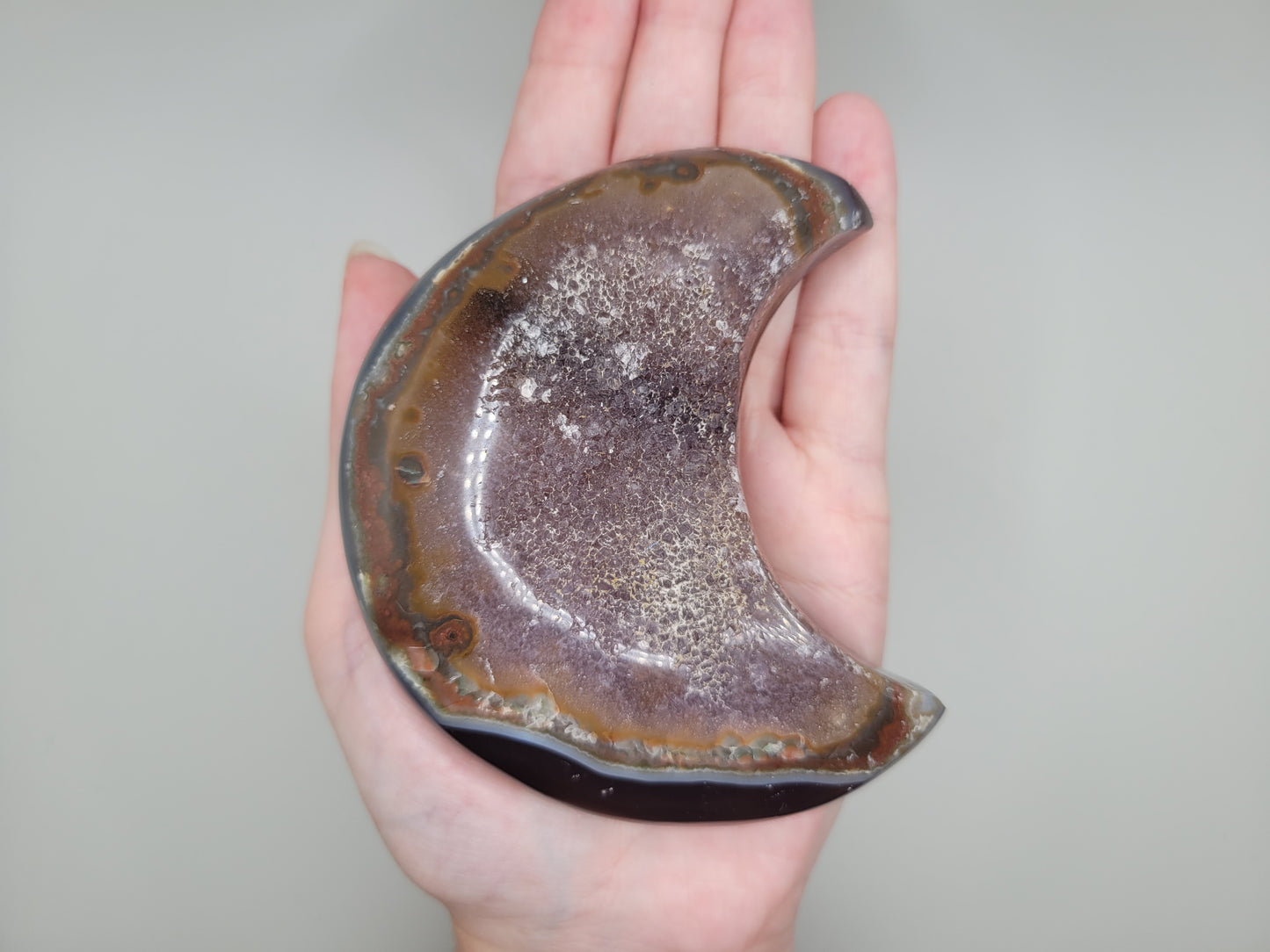 Agate Drusy Moon