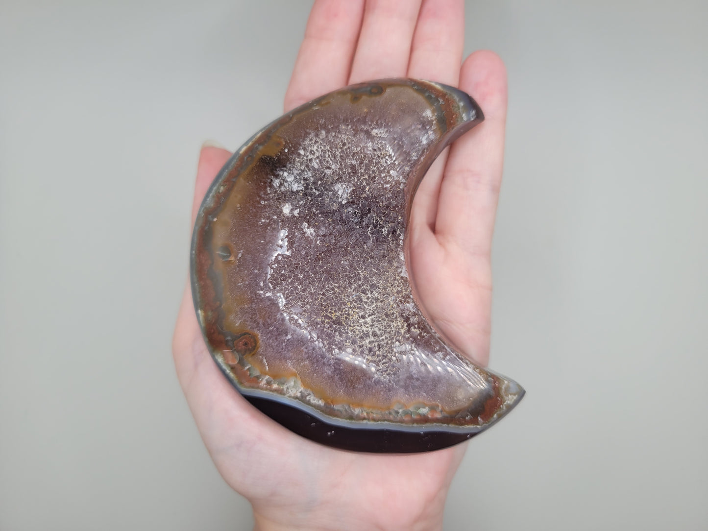Agate Drusy Moon