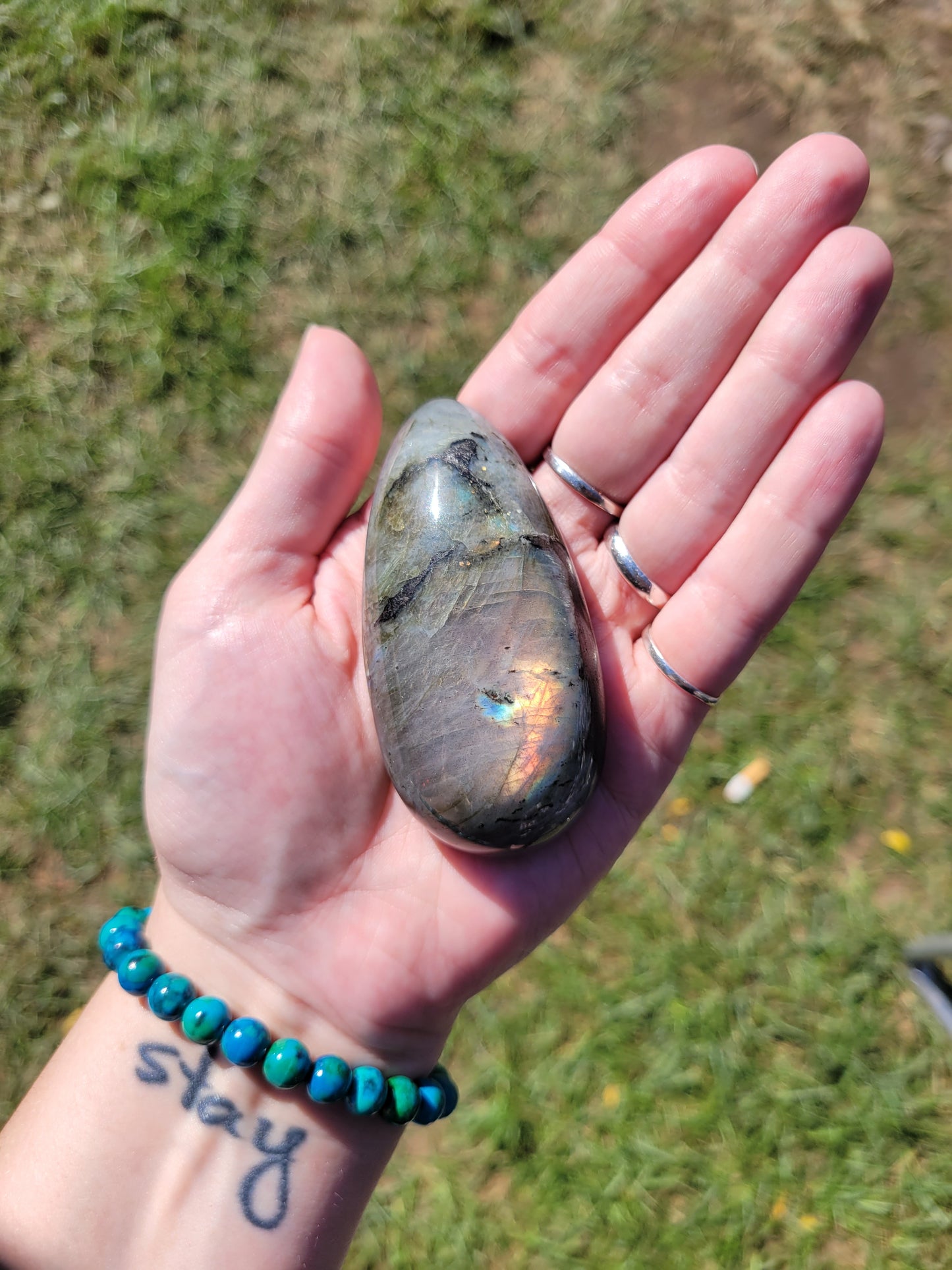Sunset Labradorite Massage Stone
