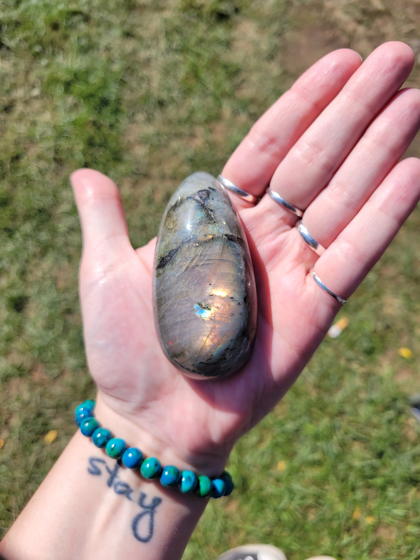 Sunset Labradorite Massage Stone