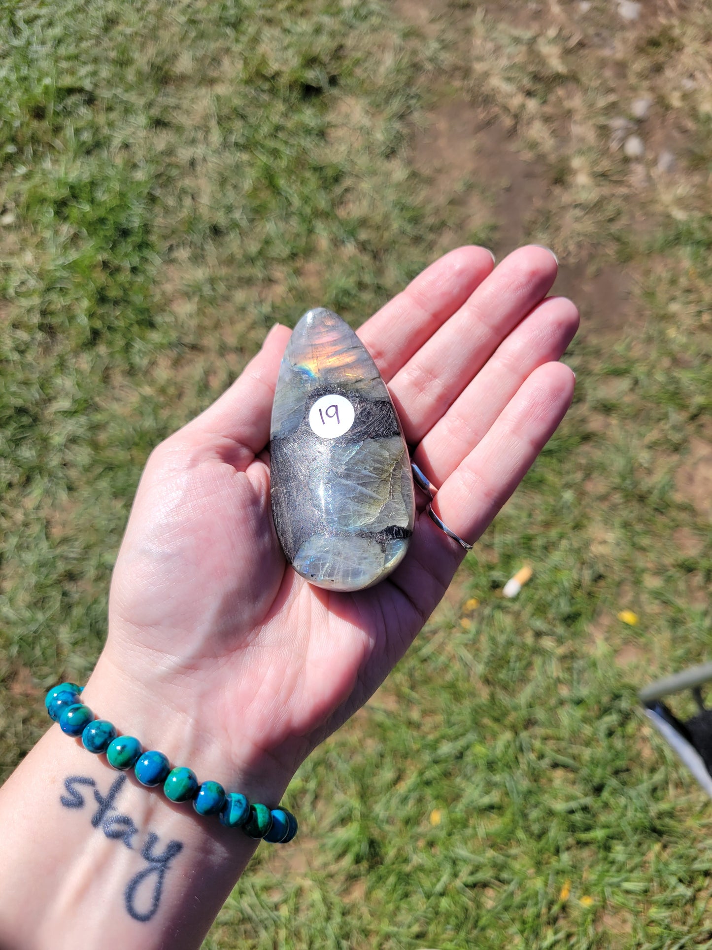 Sunset Labradorite Massage Stone
