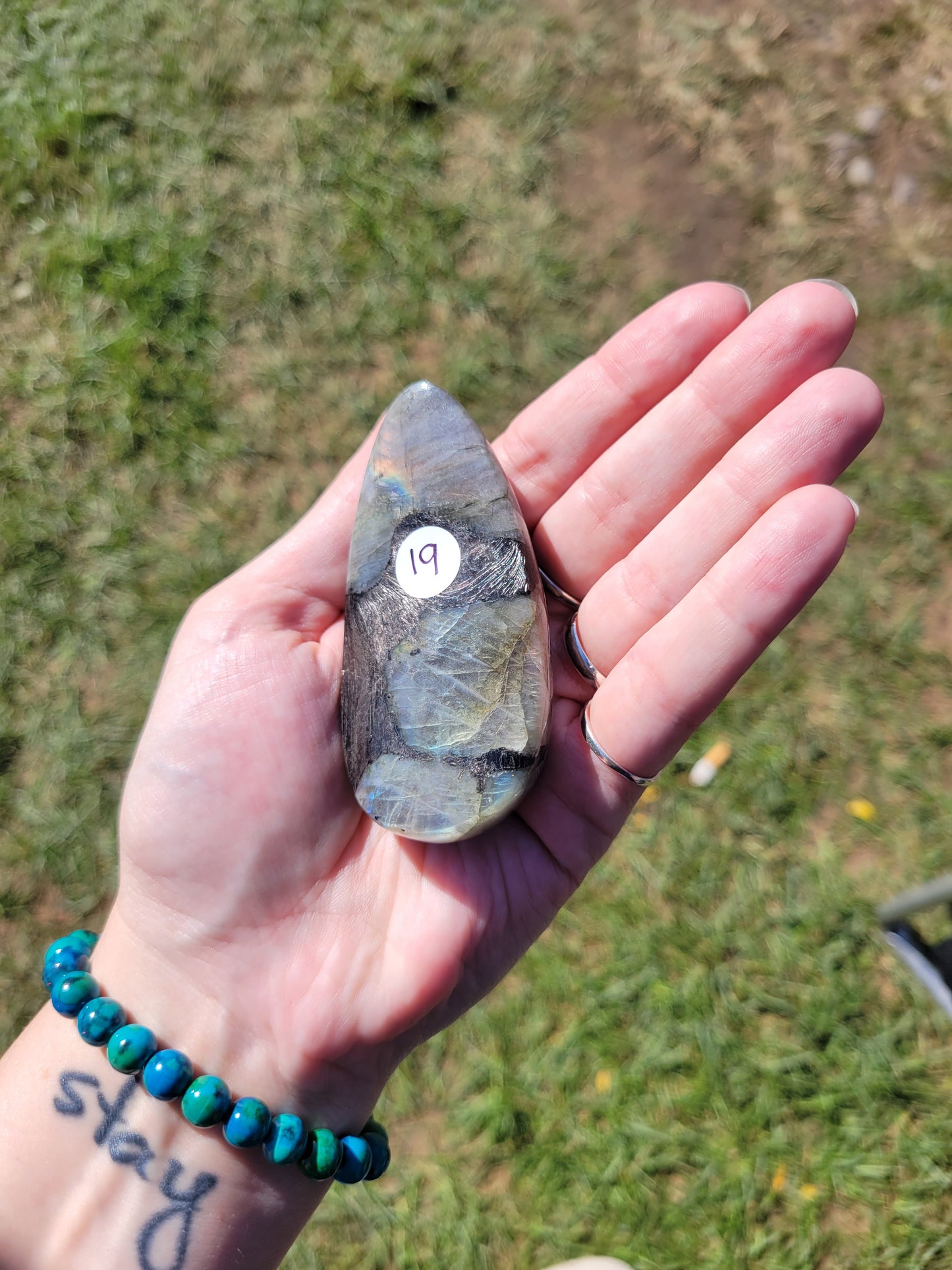 Sunset Labradorite Massage Stone