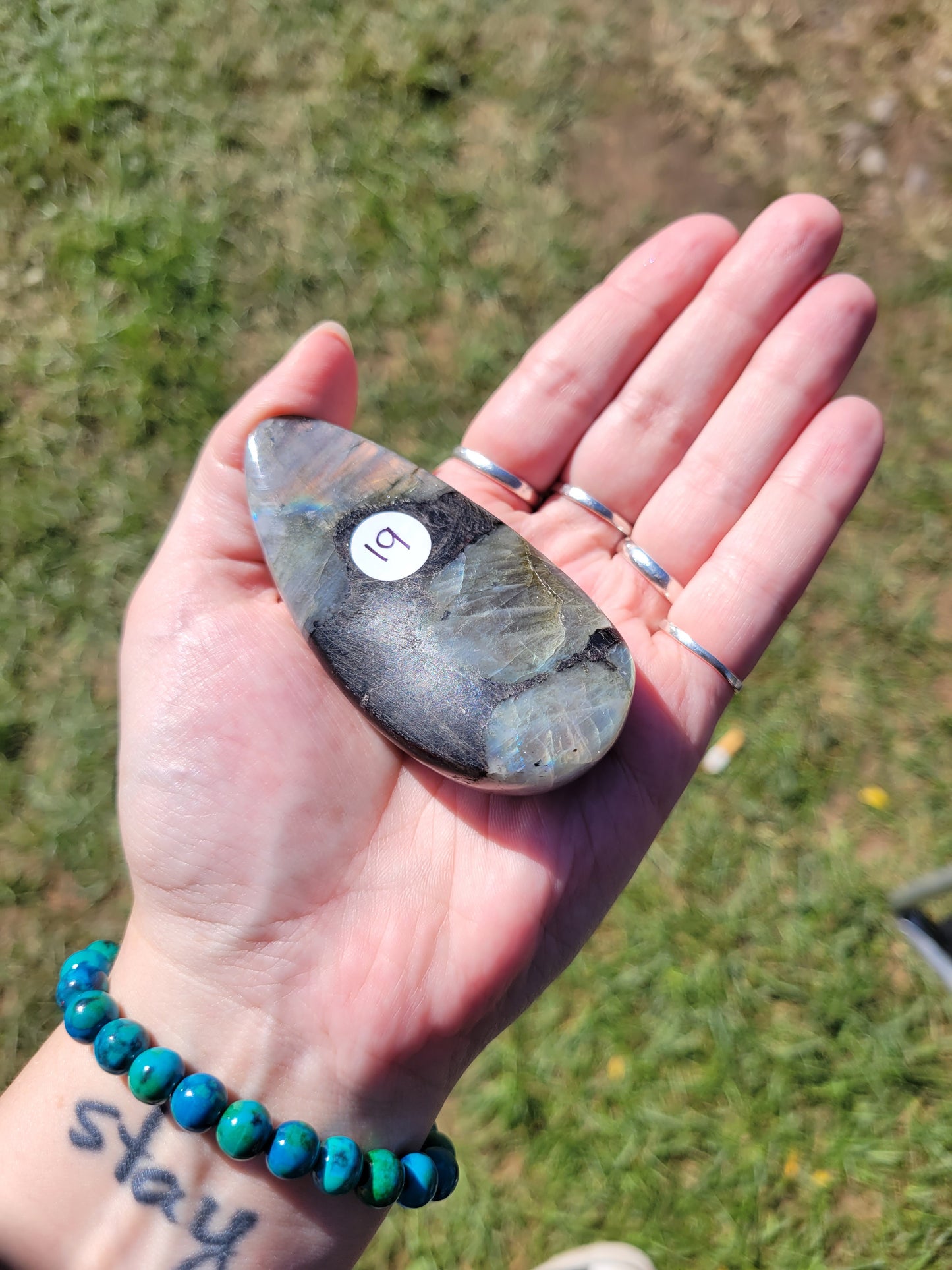 Sunset Labradorite Massage Stone