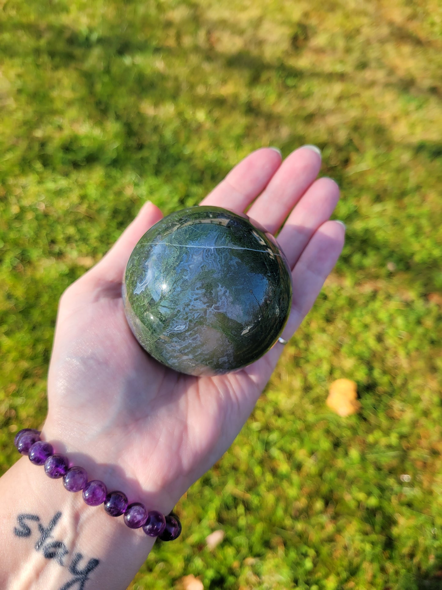Moss Agate Sphere E