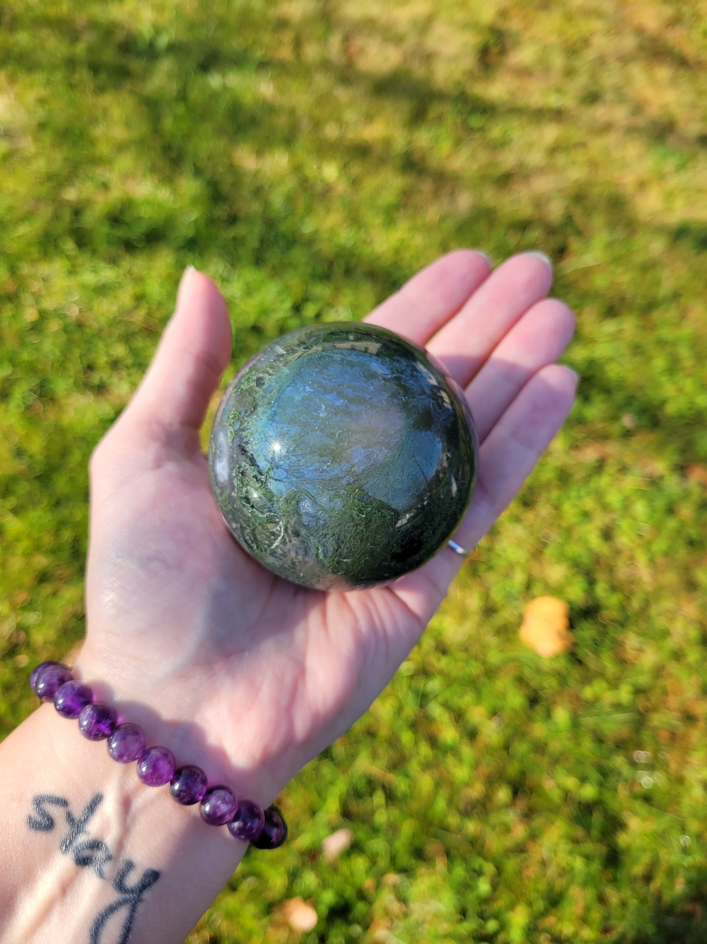 Moss Agate Sphere E