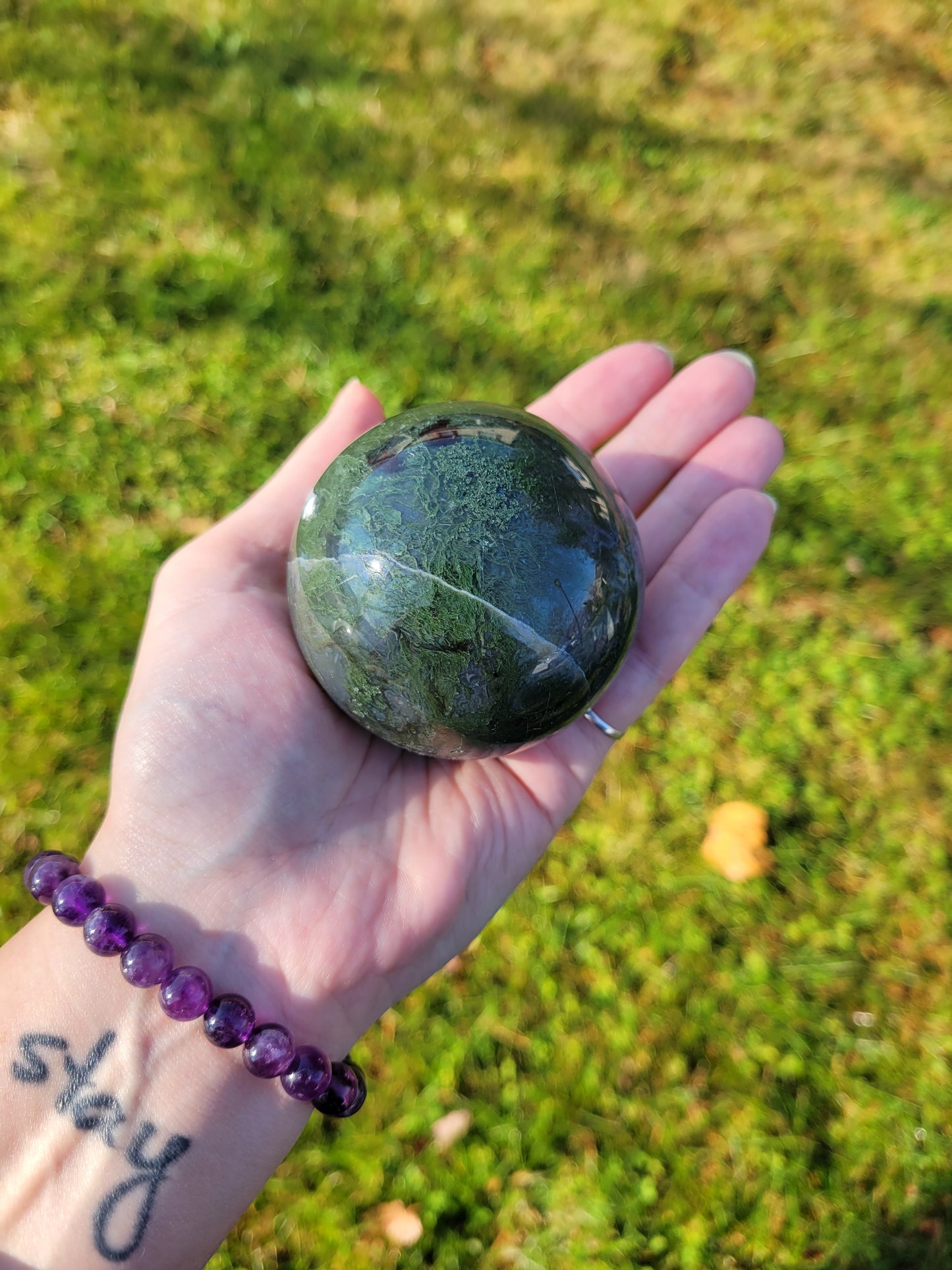 Moss Agate Sphere E