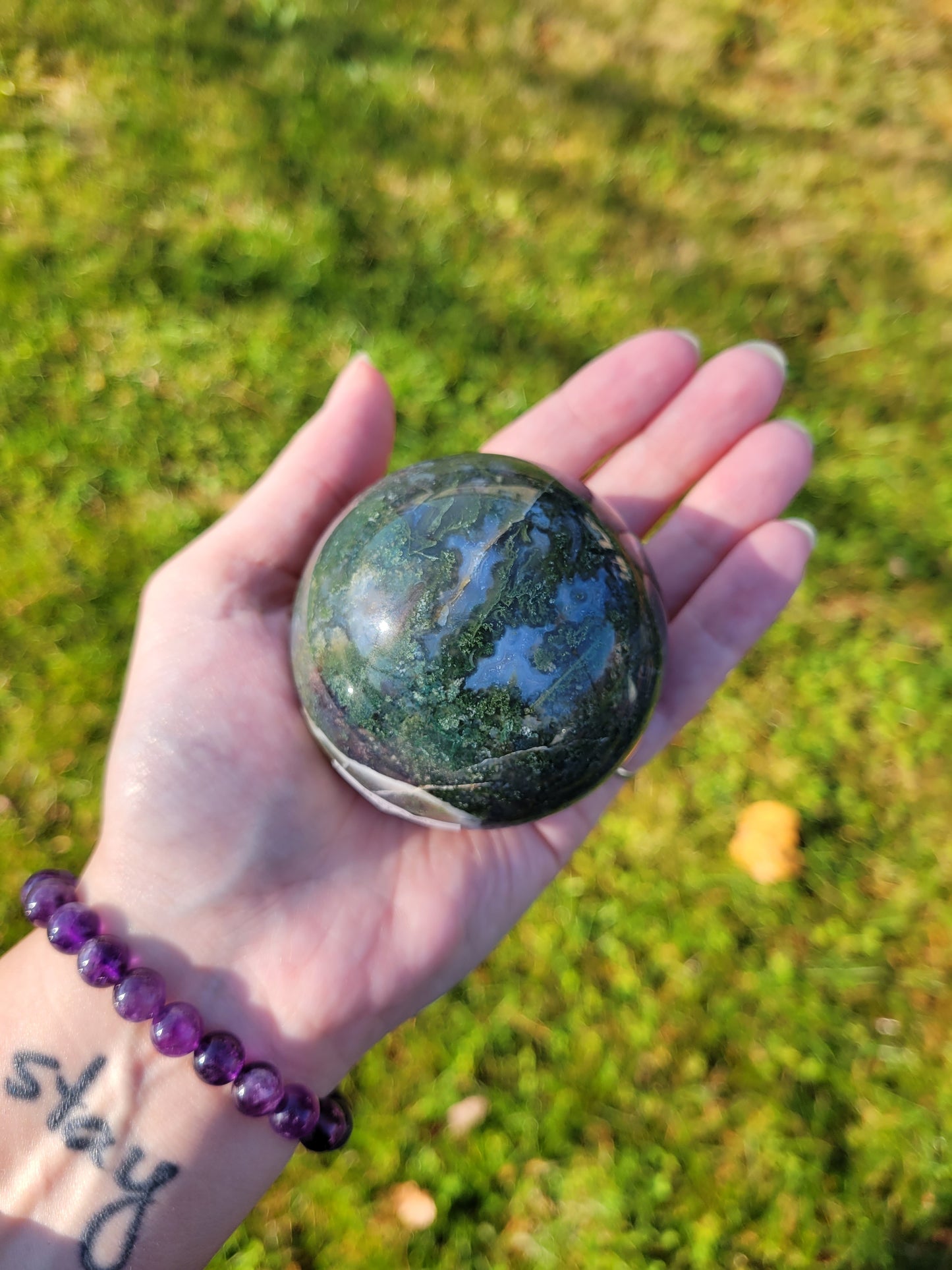 Moss Agate Sphere E