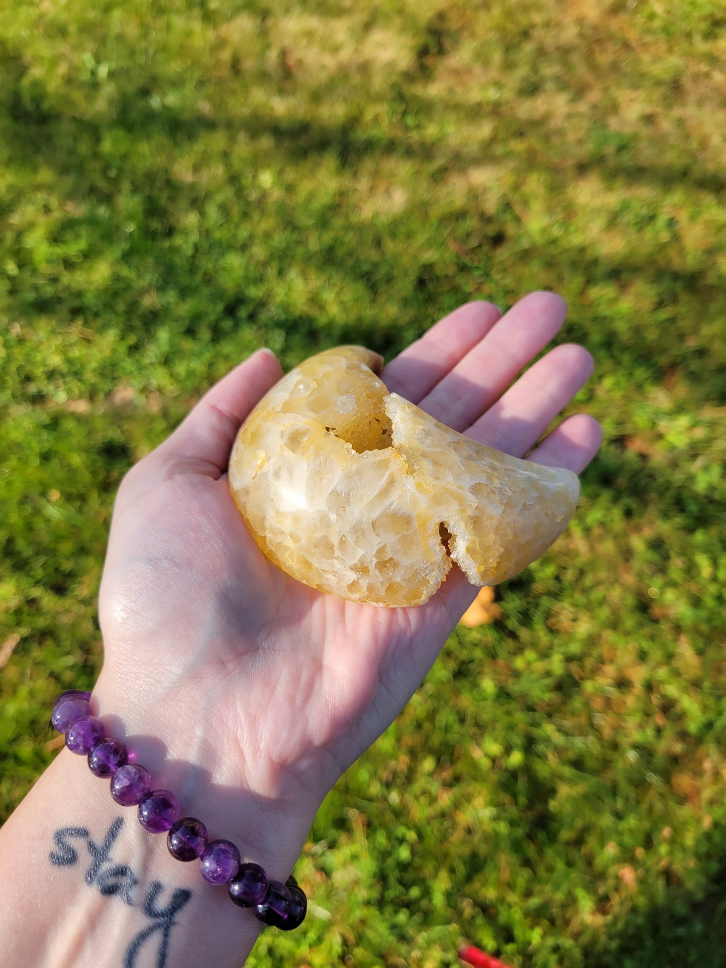 Agate Drusy Moon