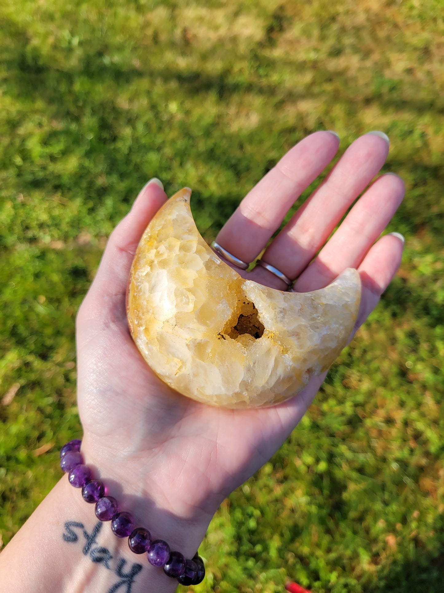 Agate Drusy Moon