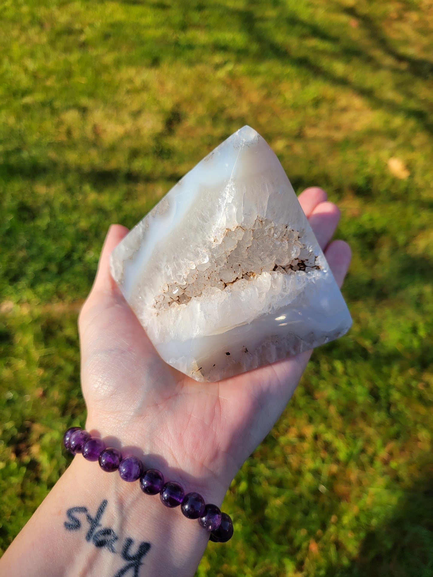 Shark Head Agate Pyramid