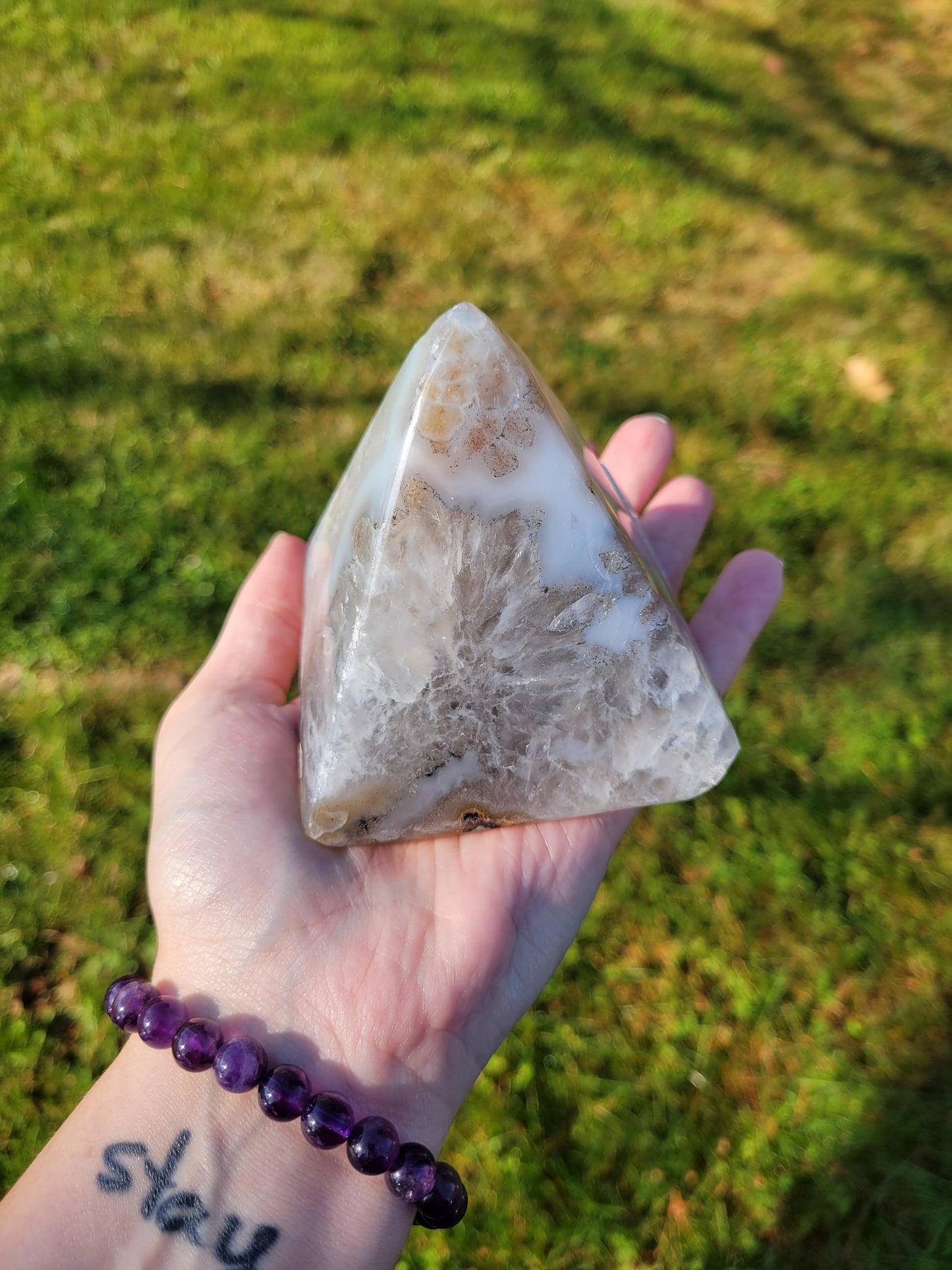 Shark Head Agate Pyramid