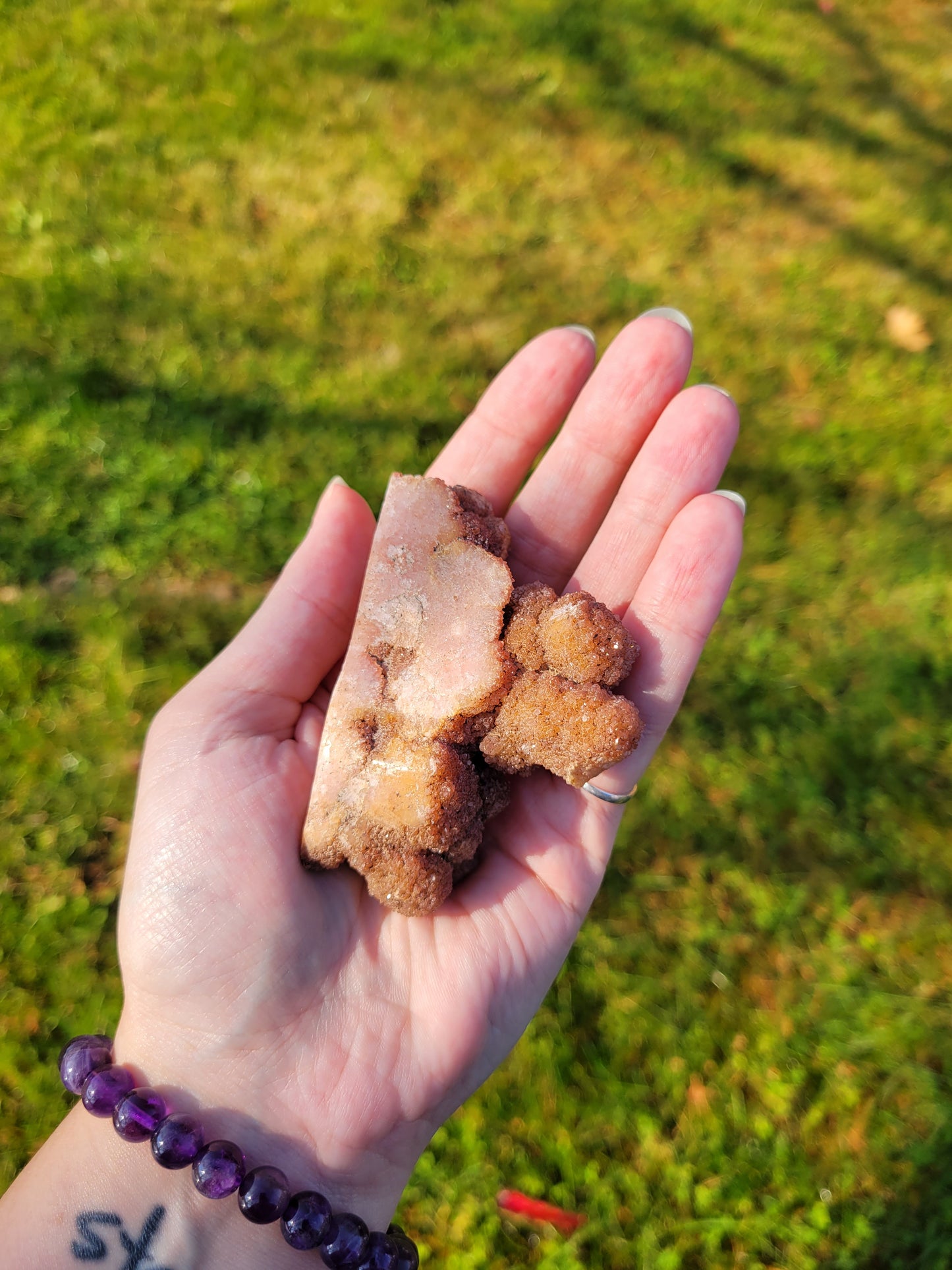 Pink Amethyst Drusy Freeform
