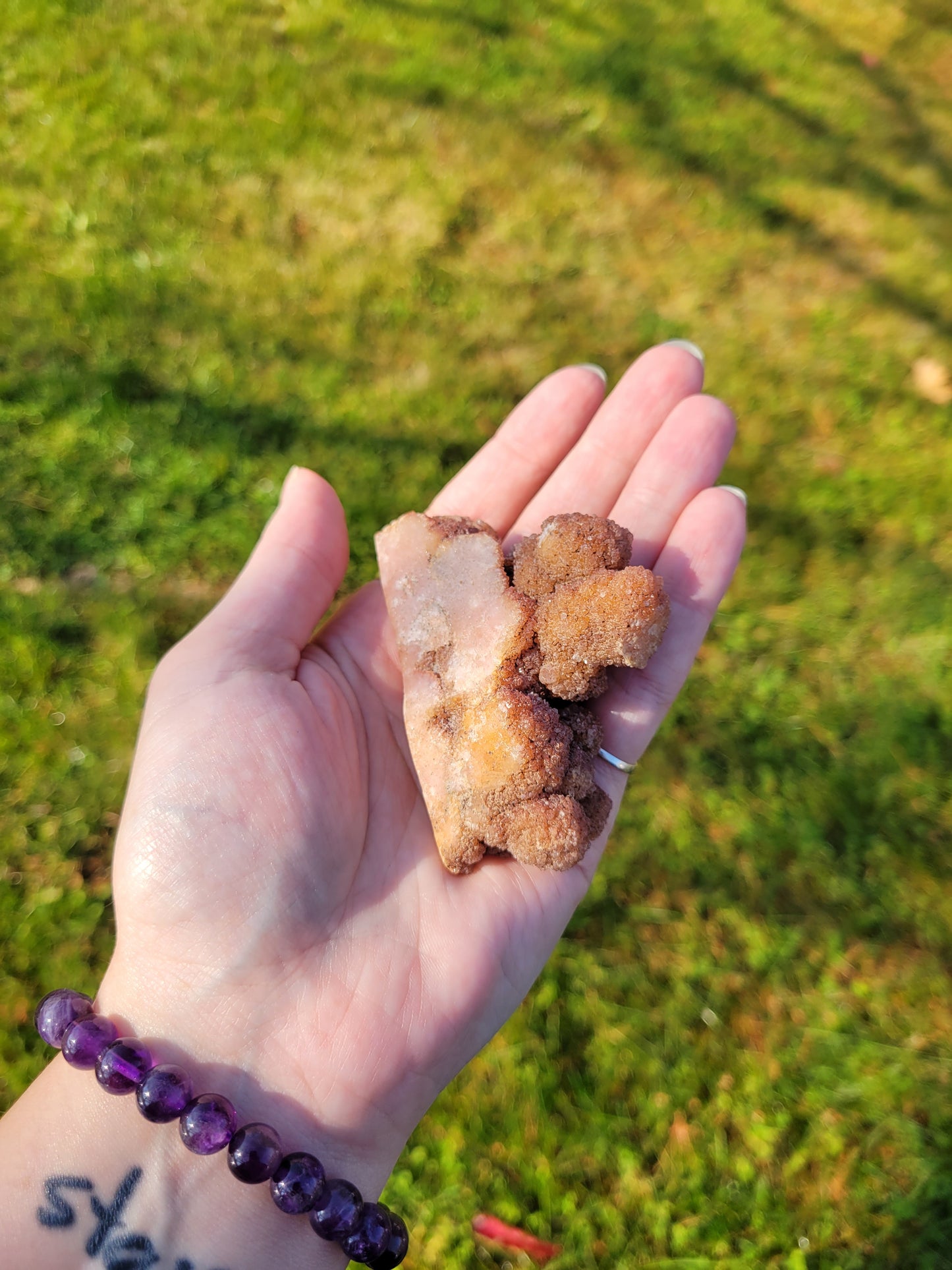 Pink Amethyst Drusy Freeform
