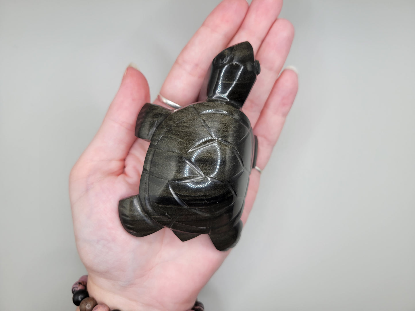 Gold Sheen Obsidian Turtle