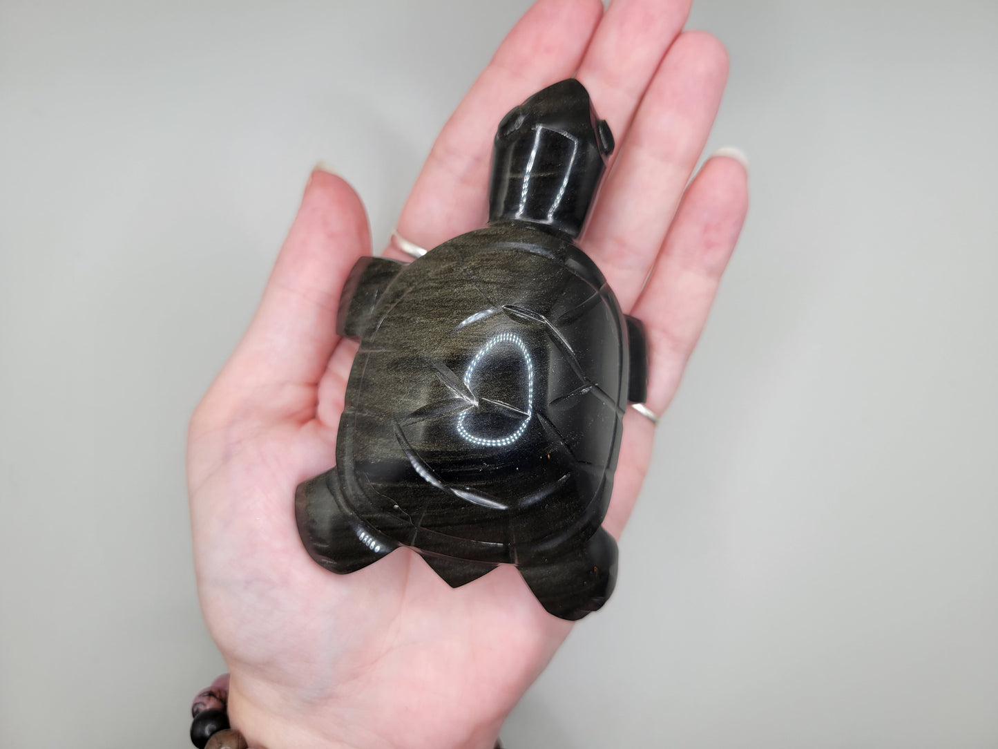 Gold Sheen Obsidian Turtle