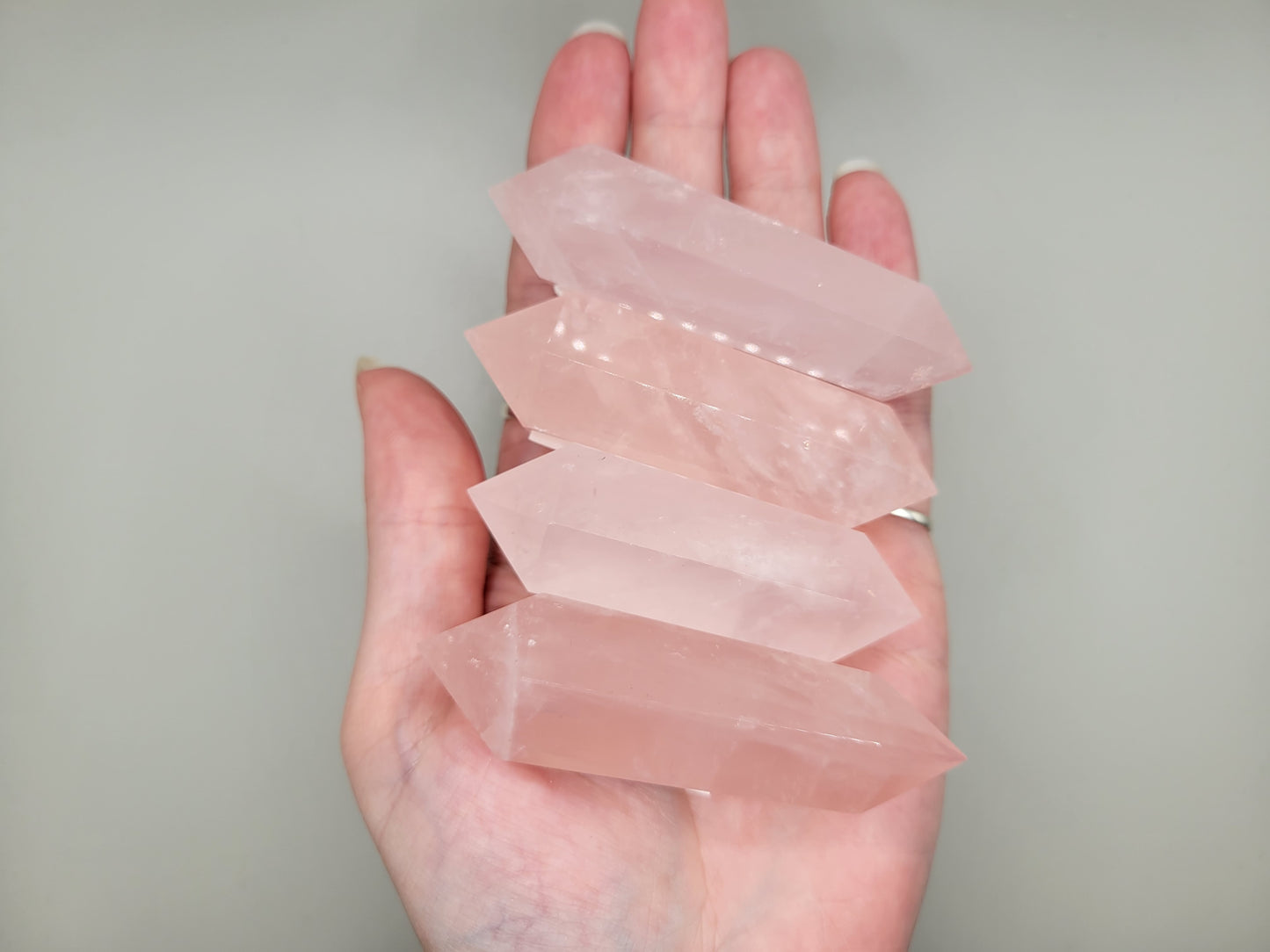 Rose Quartz Double Terminated Points