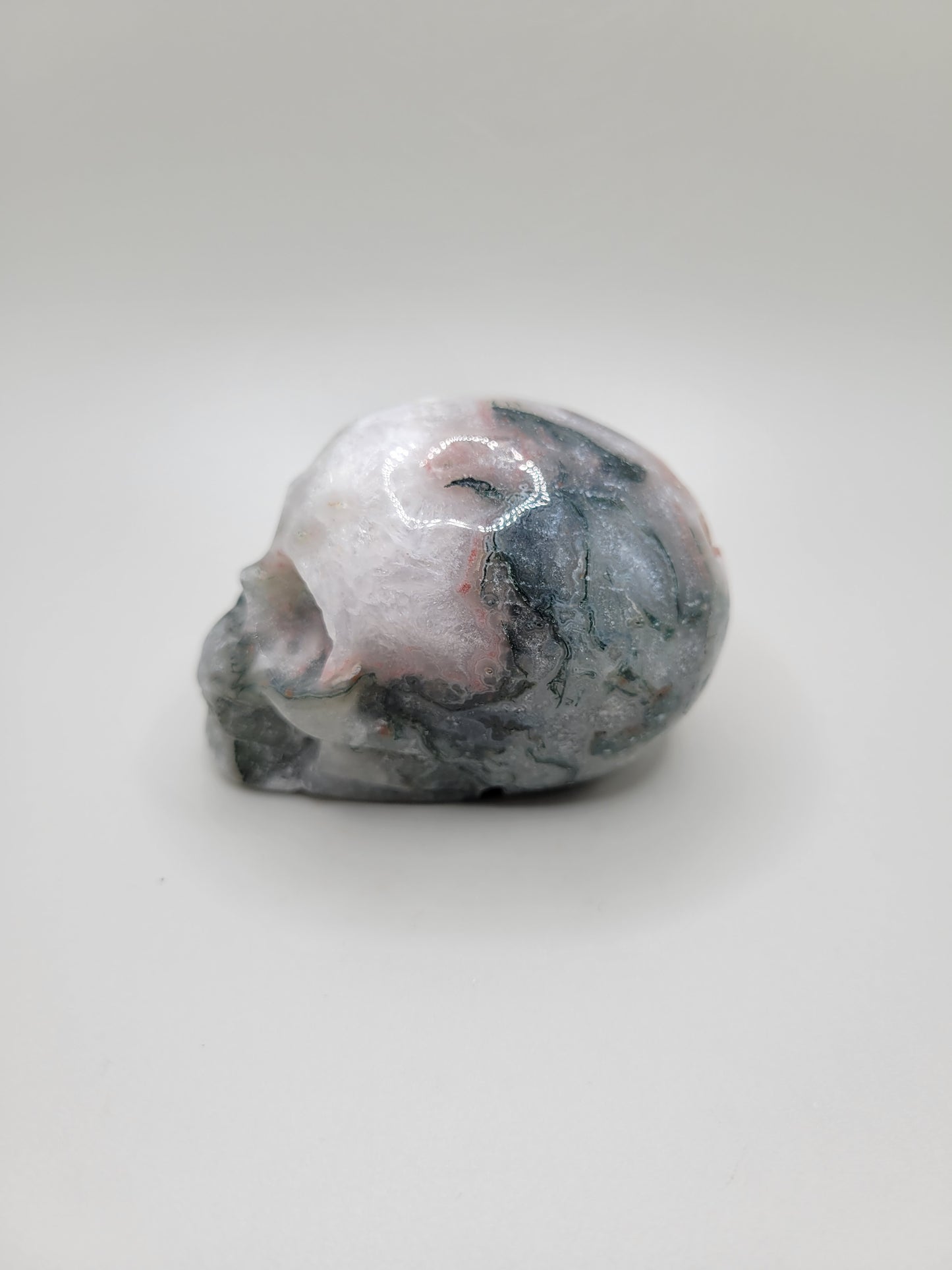 Moss Agate Skull