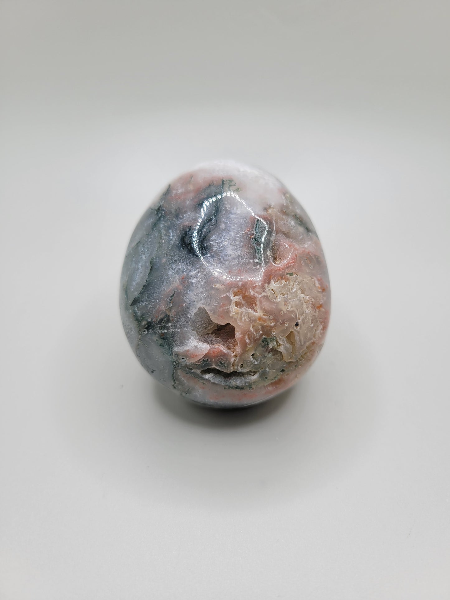 Moss Agate Skull