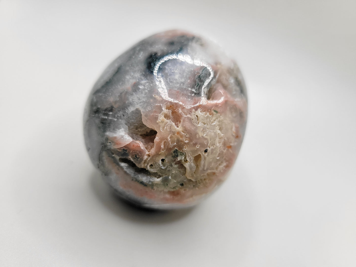 Moss Agate Skull