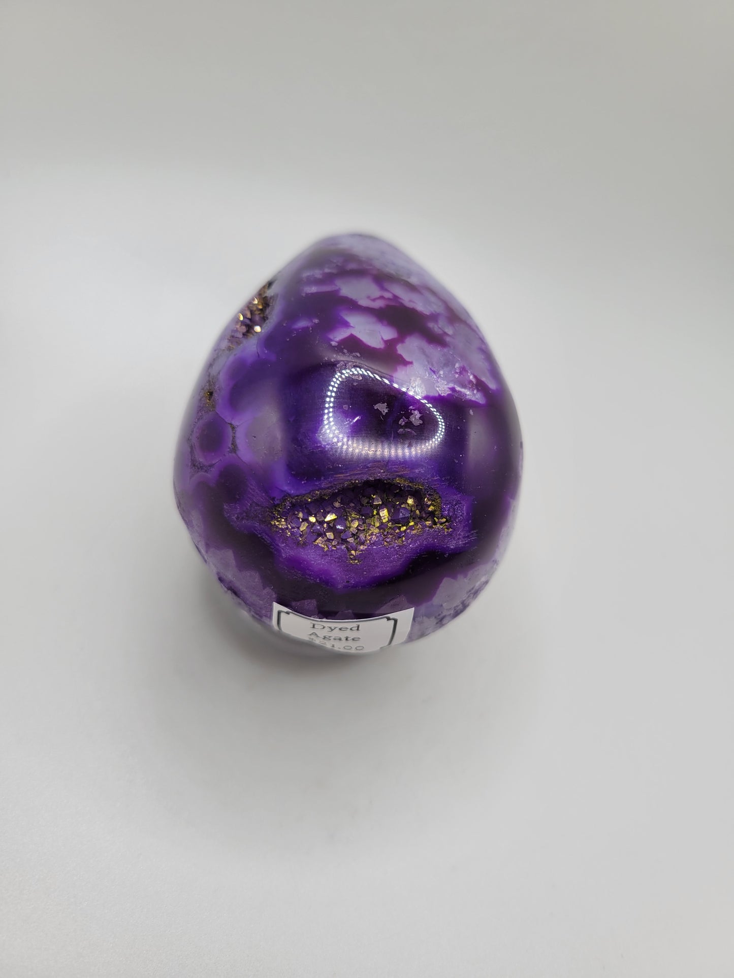 Dyed Purple Agate Egg