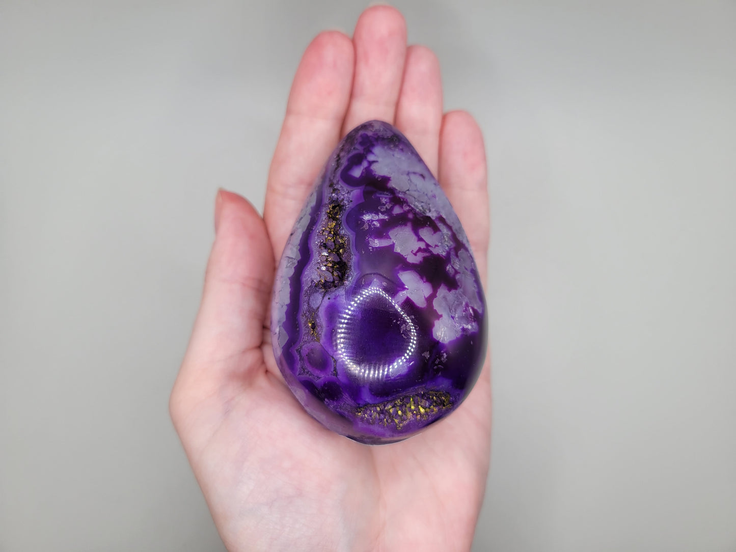 Dyed Purple Agate Egg