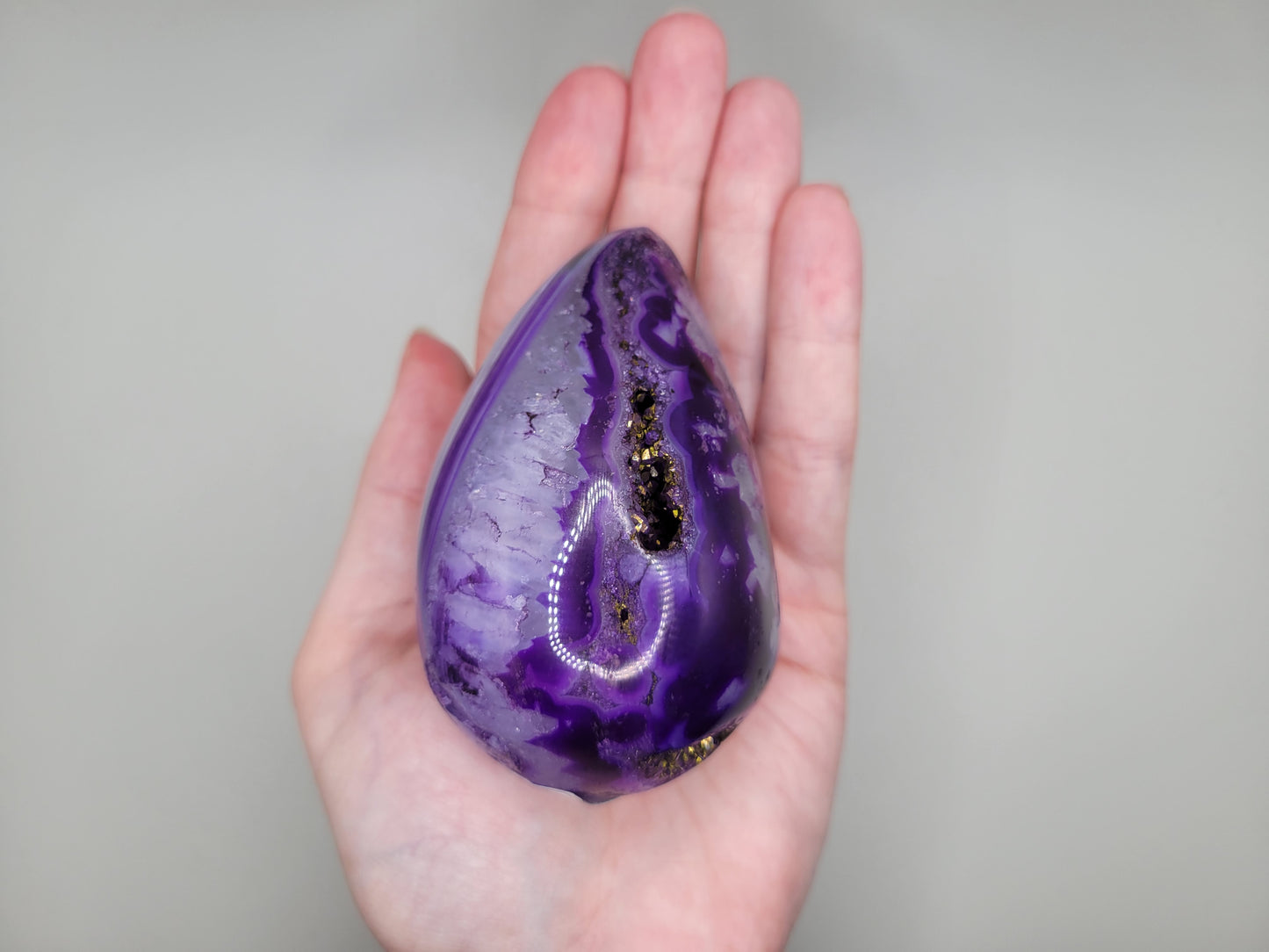 Dyed Purple Agate Egg