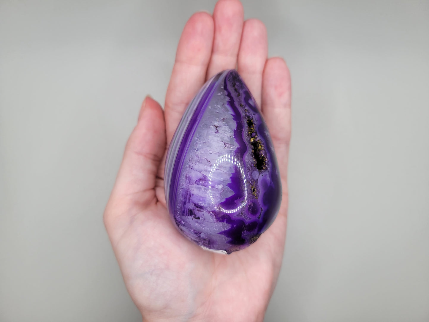 Dyed Purple Agate Egg