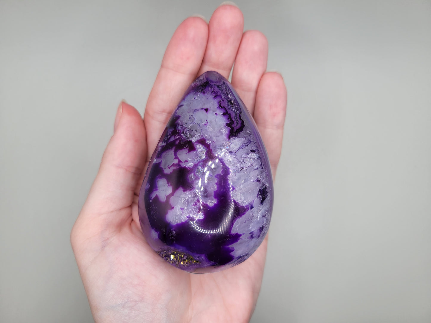 Dyed Purple Agate Egg